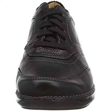 Zapatilla Appley Tie Mujer Piel Negra Clarks