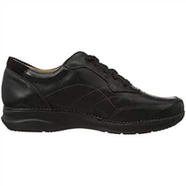 Zapatilla Appley Tie Mujer Piel Negra Clarks