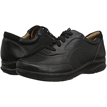 Zapatilla Appley Tie Mujer Piel Negra Clarks