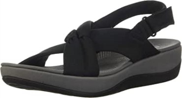 Sandalia Mujer Arla Belle Clarks Textil Negro