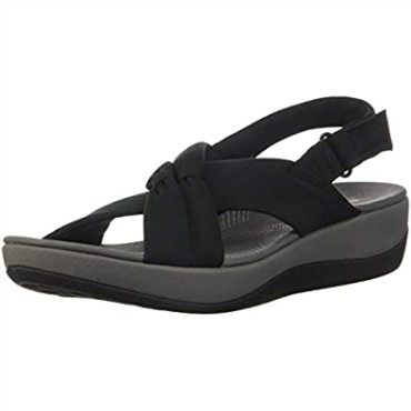Sandalia Mujer Arla Belle Clarks Textil Negro