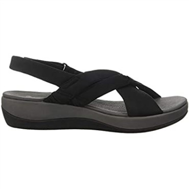 Sandalia Mujer Arla Belle Clarks Textil Negro
