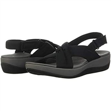 Sandalia Mujer Arla Belle Clarks Textil Negro
