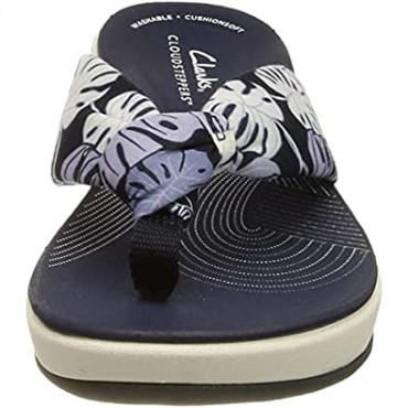 Chanclas Mujer Arla Glison Clarks Blue Floral Syn