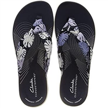 Chanclas Mujer Arla Glison Clarks Blue Floral Syn