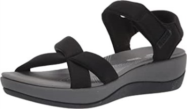 Sandalia Cuña Mujer Arla Gracie Textil Negro Clarks