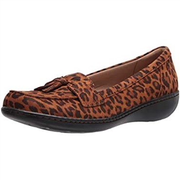 Mocasines Ashland Bubble Para Mujer Leopardo Tostado Oscuro Clarks