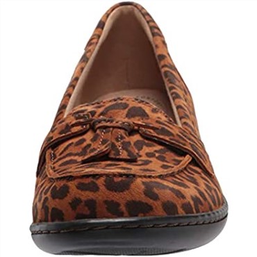 Mocasines Ashland Bubble Para Mujer Leopardo Tostado Oscuro Clarks