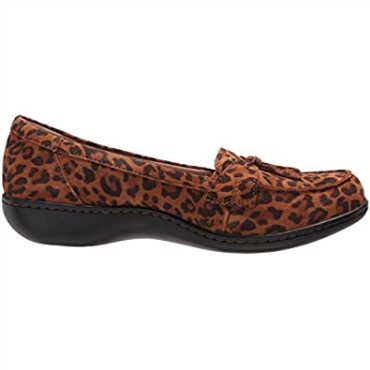 Mocasines Ashland Bubble Para Mujer Leopardo Tostado Oscuro Clarks
