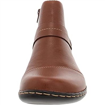 Botas De Moda Para Mujer Ashland Pine Clarks Cuero Marrón Oscuro