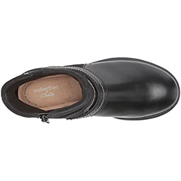 Bota Aveleigh Mujer Moda Clarks Piel Negra