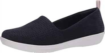 Mocasines Mujer Ayla Blair Flat Clarks Navy Sintetico Nubuck