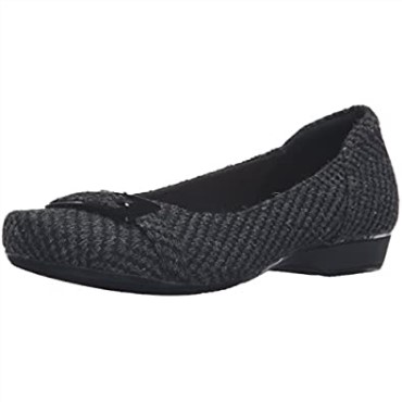 Clarks Mujer Blanche West Flat Negro Sintetico