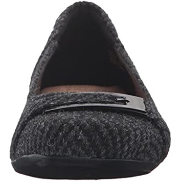Clarks Mujer Blanche West Flat Negro Sintetico
