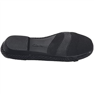 Clarks Mujer Blanche West Flat Negro Sintetico