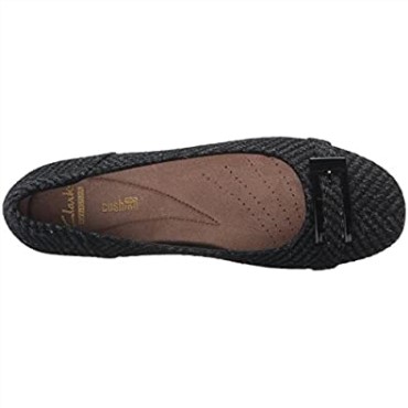 Clarks Mujer Blanche West Flat Negro Sintetico