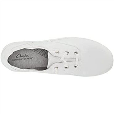 Zapatilla De Mujer Clarks Ave De Lona Blanca