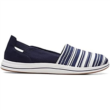 Mocasín De Mujer Brisa Step Loafer Clarks Azul Marino/blanco