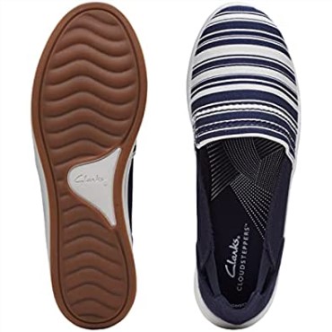 Mocasín De Mujer Brisa Step Loafer Clarks Azul Marino/blanco