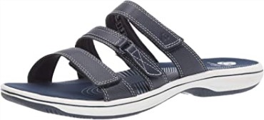 Sandalia De Mujer Brinkley Coast Slide Clarks Azul Marino Sintético