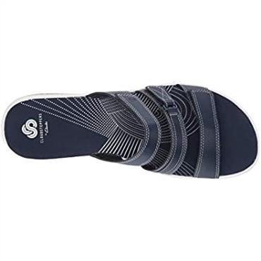 Sandalia De Mujer Brinkley Coast Slide Clarks Azul Marino Sintético