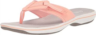 Chancletas Brinkley Jazz De Mujer Clarks Melocotón Sintético