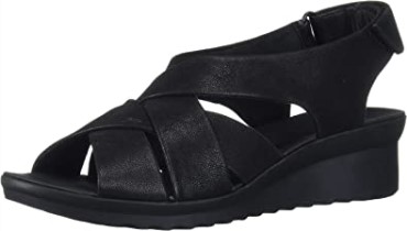 Sandalia Cuña Mujer Caddell Jena Negro Clarks