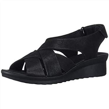 Sandalia Cuña Mujer Caddell Jena Negro Clarks