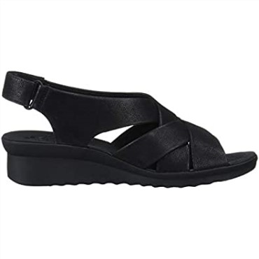 Sandalia Cuña Mujer Caddell Jena Negro Clarks
