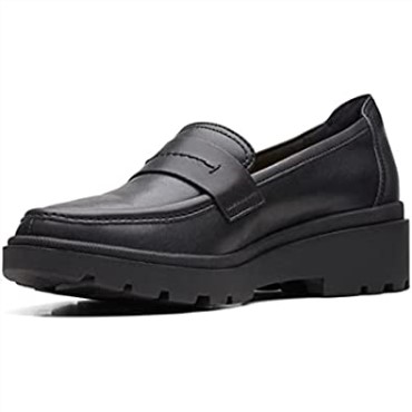 Mocasines Mujer Calla Eaase Flat Clarks Cuero Negro