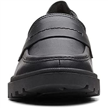 Mocasines Mujer Calla Eaase Flat Clarks Cuero Negro