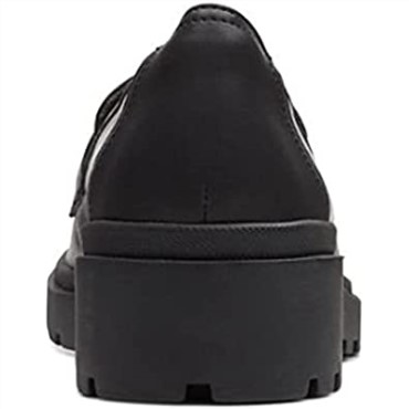Mocasines Mujer Calla Eaase Flat Clarks Cuero Negro