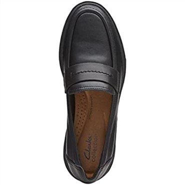 Mocasines Mujer Calla Eaase Flat Clarks Cuero Negro