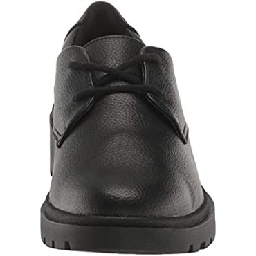 Clarks Mujer Calla Ruby ​​oxford Planas Cuero Negro