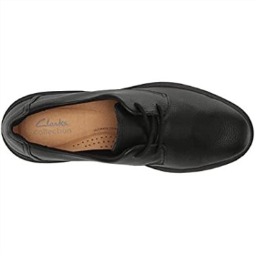 Clarks Mujer Calla Ruby ​​oxford Planas Cuero Negro