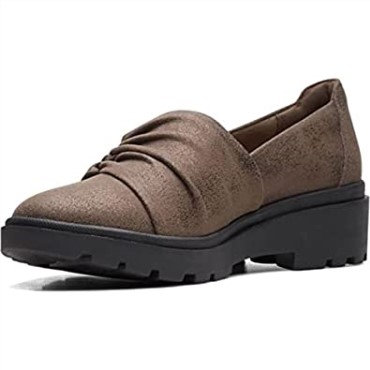 Mocasín Mujer Estilo Calla Flat Bronce Metalizado Sintético Clarks