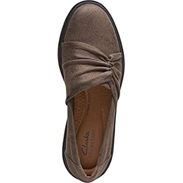 Mocasín Mujer Estilo Calla Flat Bronce Metalizado Sintético Clarks