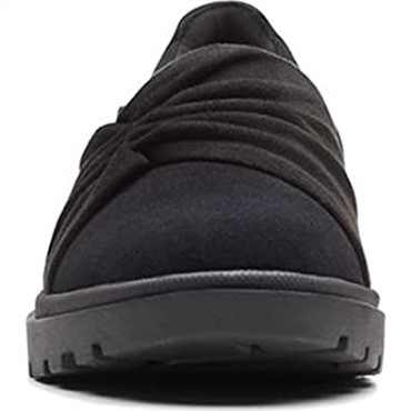 Mocasín Mujer Estilo Calla Plano Clarks Ante Negro