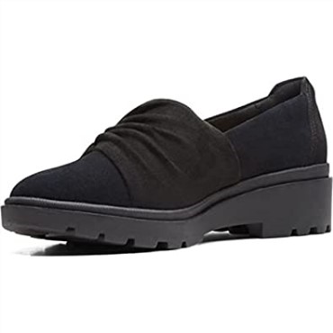Mocasín Mujer Estilo Calla Plano Clarks Ante Negro