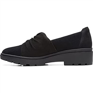 Mocasín Mujer Estilo Calla Plano Clarks Ante Negro