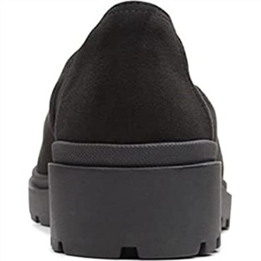 Mocasín Mujer Estilo Calla Plano Clarks Ante Negro