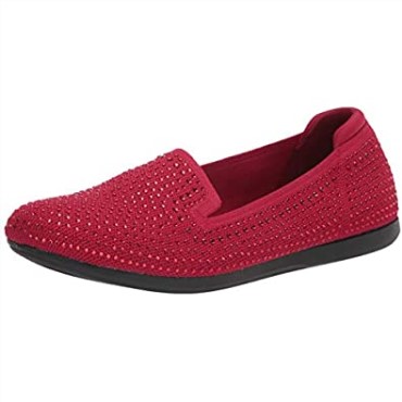 Mocasín De Mujer Carly Dream Plano Rojo Punto Con Destellos Clarks