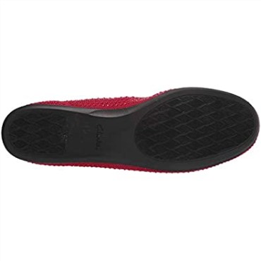 Mocasín De Mujer Carly Dream Plano Rojo Punto Con Destellos Clarks