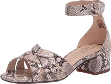 Sandalia De Tacón Caroleigh Rori Mujer Natural Serpiente Sintético Clarks