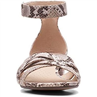 Sandalia De Tacón Caroleigh Rori Mujer Natural Serpiente Sintético Clarks