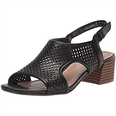 Sandalia Mujer Tacón Caroleigh Star Clarks Piel Negra