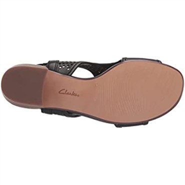 Sandalia Mujer Tacón Caroleigh Star Clarks Piel Negra