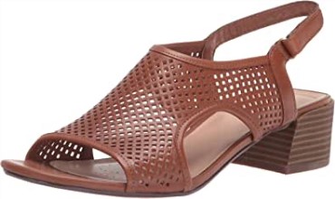 Sandalia Mujer Tacón Caroleigh Star Piel Tostada Clarks