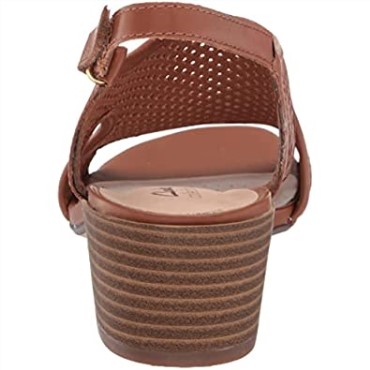 Sandalia Mujer Tacón Caroleigh Star Piel Tostada Clarks