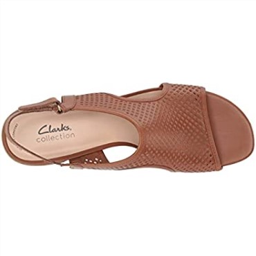 Sandalia Mujer Tacón Caroleigh Star Piel Tostada Clarks